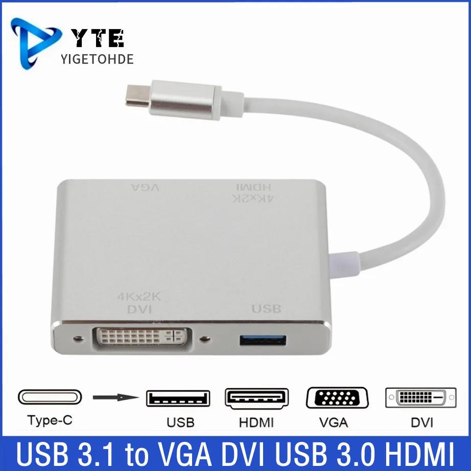4  1 4k USB 3.1 c-VGA DVI USB 3.0 HDMI ȣȯ  ̺, Ʈ   USB C  й